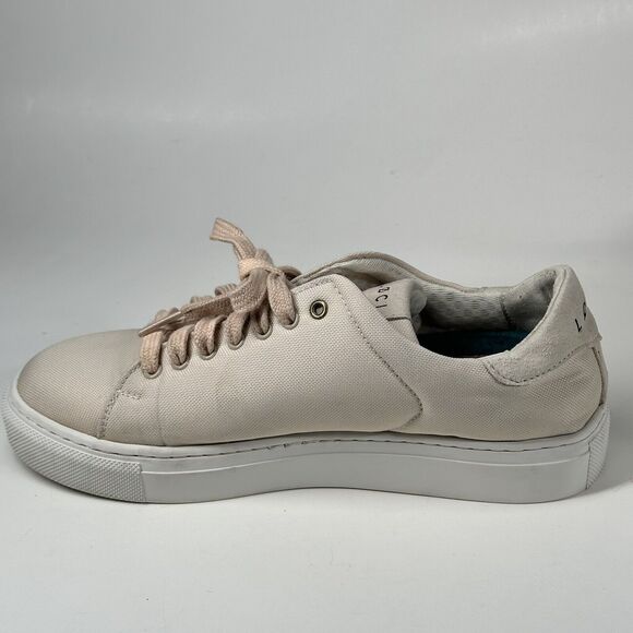 Loci x Nikki Reed Women's Beige Nine Low-Top Logo Canvas Sneakers Shoes Size 38 - Picture 9 of 16